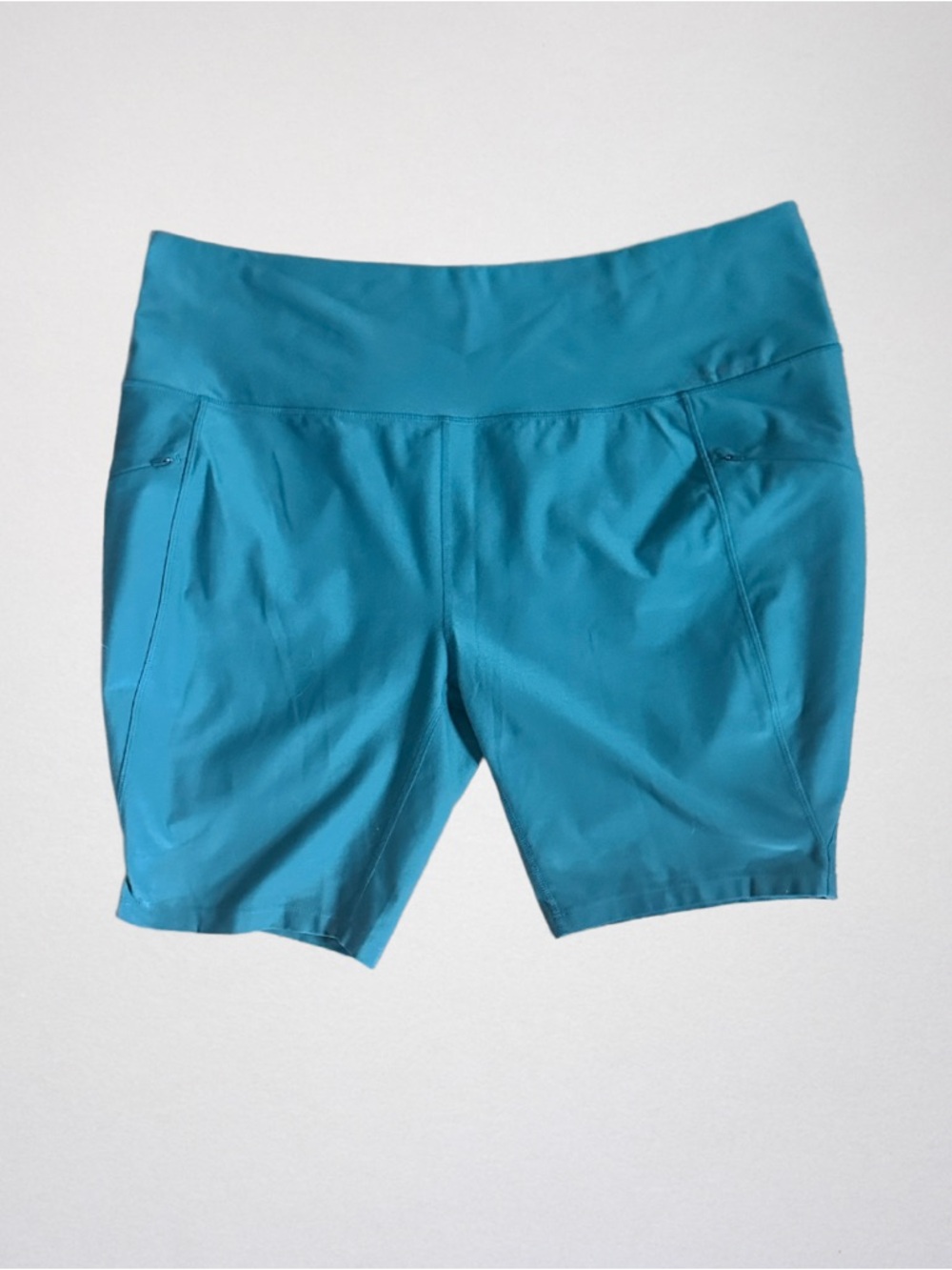 Eddie Bauer Women's Trail Tight Biker Shorts, color Blue Spruce, size 2 XL